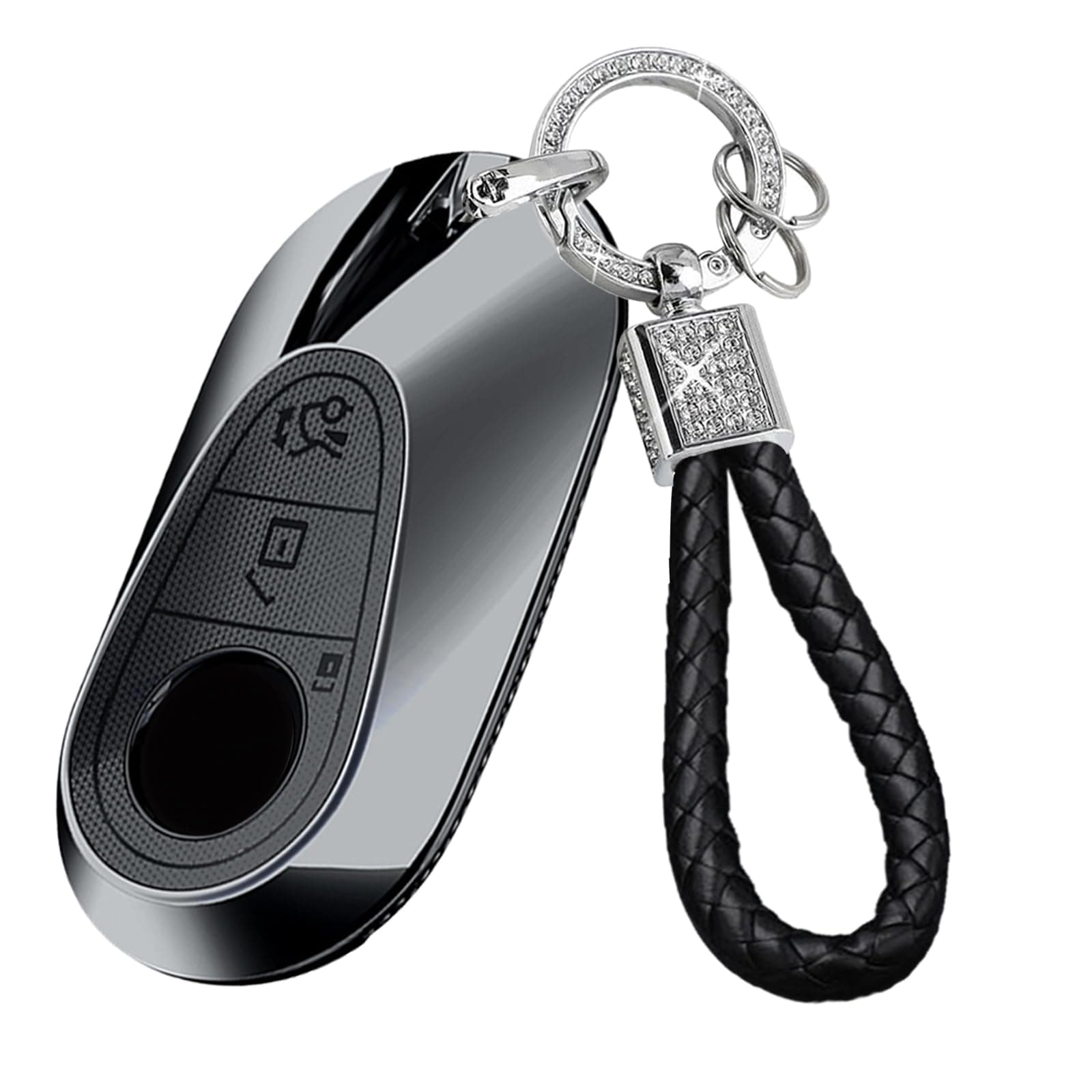 Key Fob Cover Compatible with Mercedes S G E C-Class, W223 S350 S400,Key Protective Cover,Decorative protection