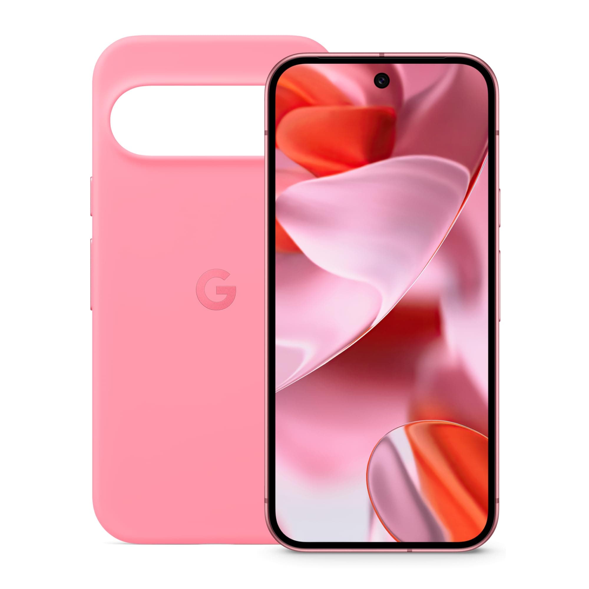 Google Pixel 9 - Unlocked Android Smartphone with Gemini, Advanced Camera, 6.3" Actua Display - Peony, 256GB + Pixel 9 Pro Case - Stain-Resistant Silicone - Peony