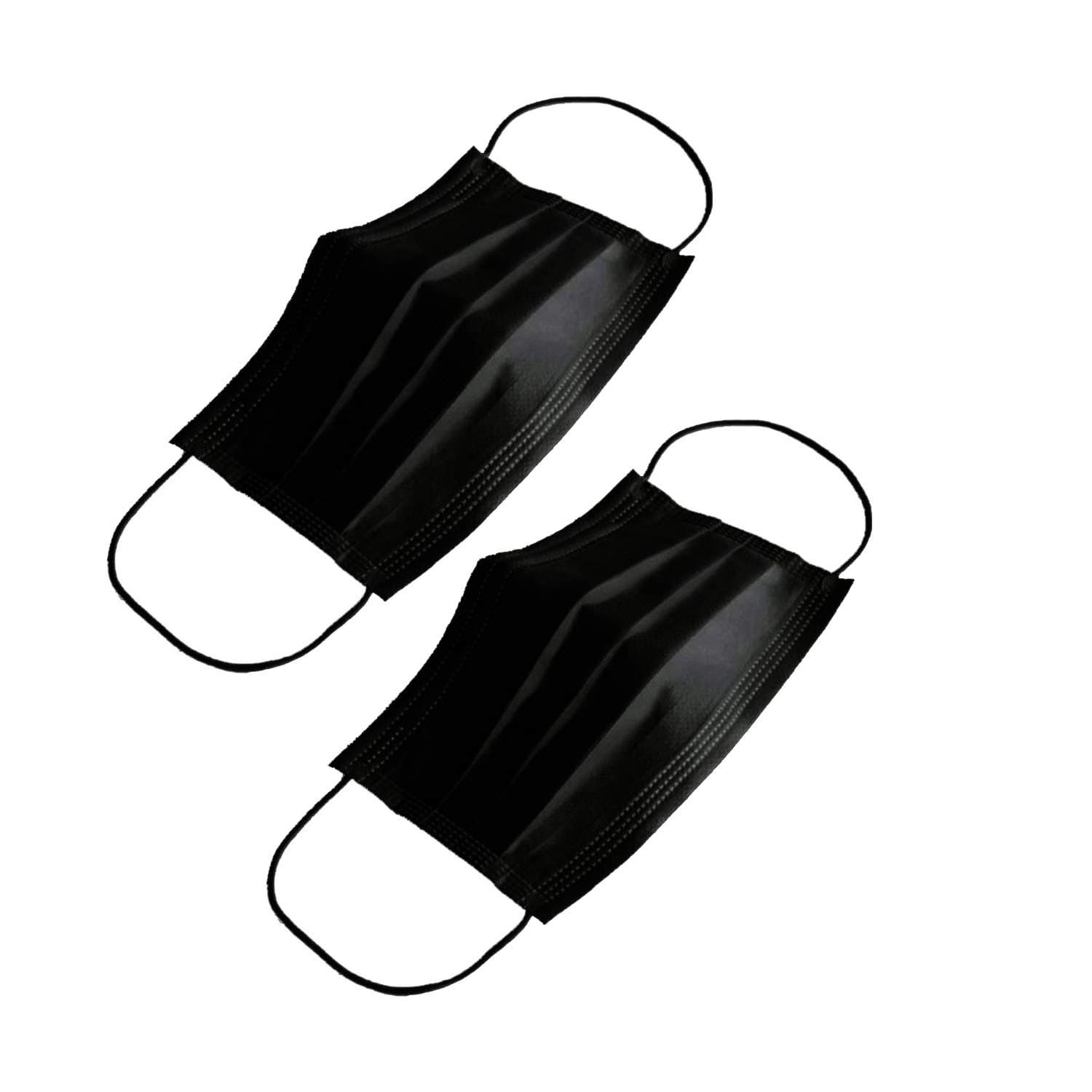 AutoKraftZ Disposable_Mask_St2 Pollution Face Mask Set (Black, Pack of 2)