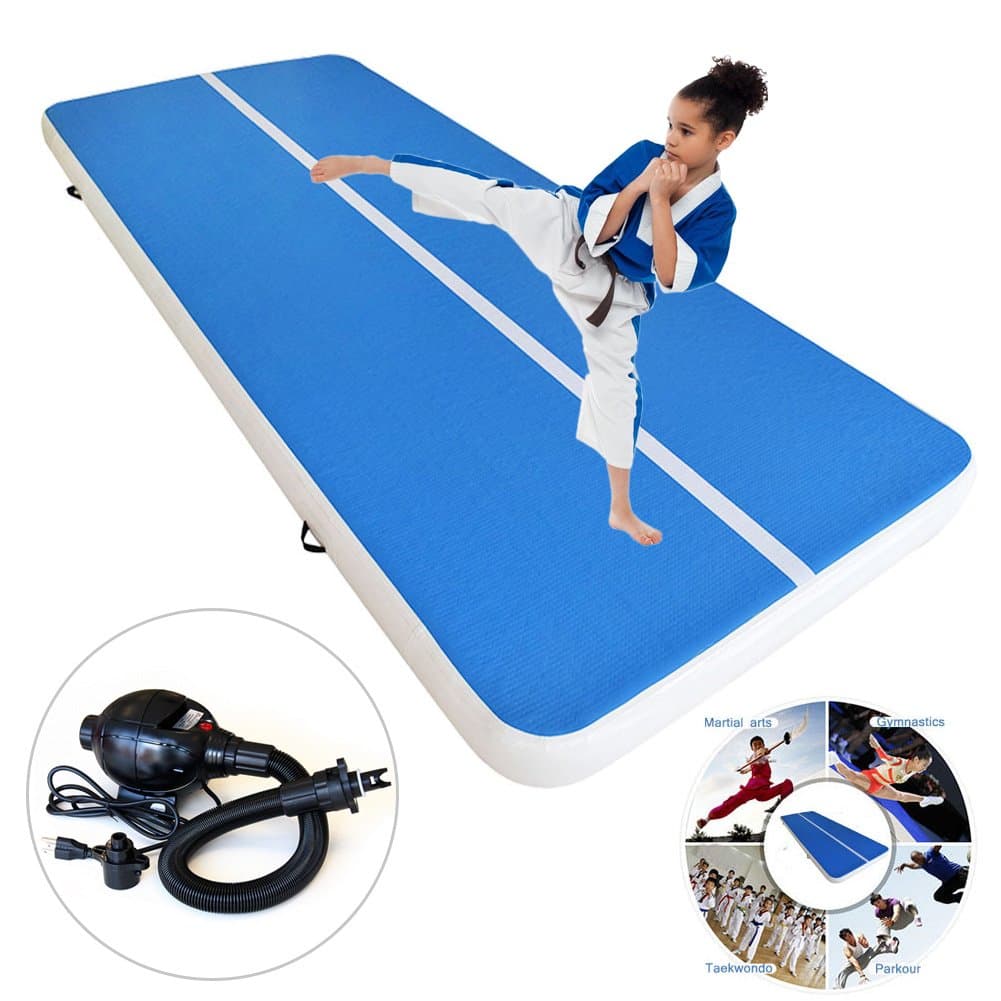 Inflatable Gym Mat Home Air Floor Inflatable Tumbling Mat for Gymnastics Inflatable Air Track + Free Pump 110V