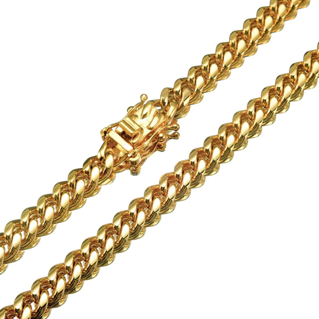 Jewelry Kingdom 1 Gold Cuban Link Chain Necklace or Bracelet for Men 15mm 18K Stainless Steel Chunky Thick Heavy Miami Curb Chains 8-30 inch Valentines Jewelry