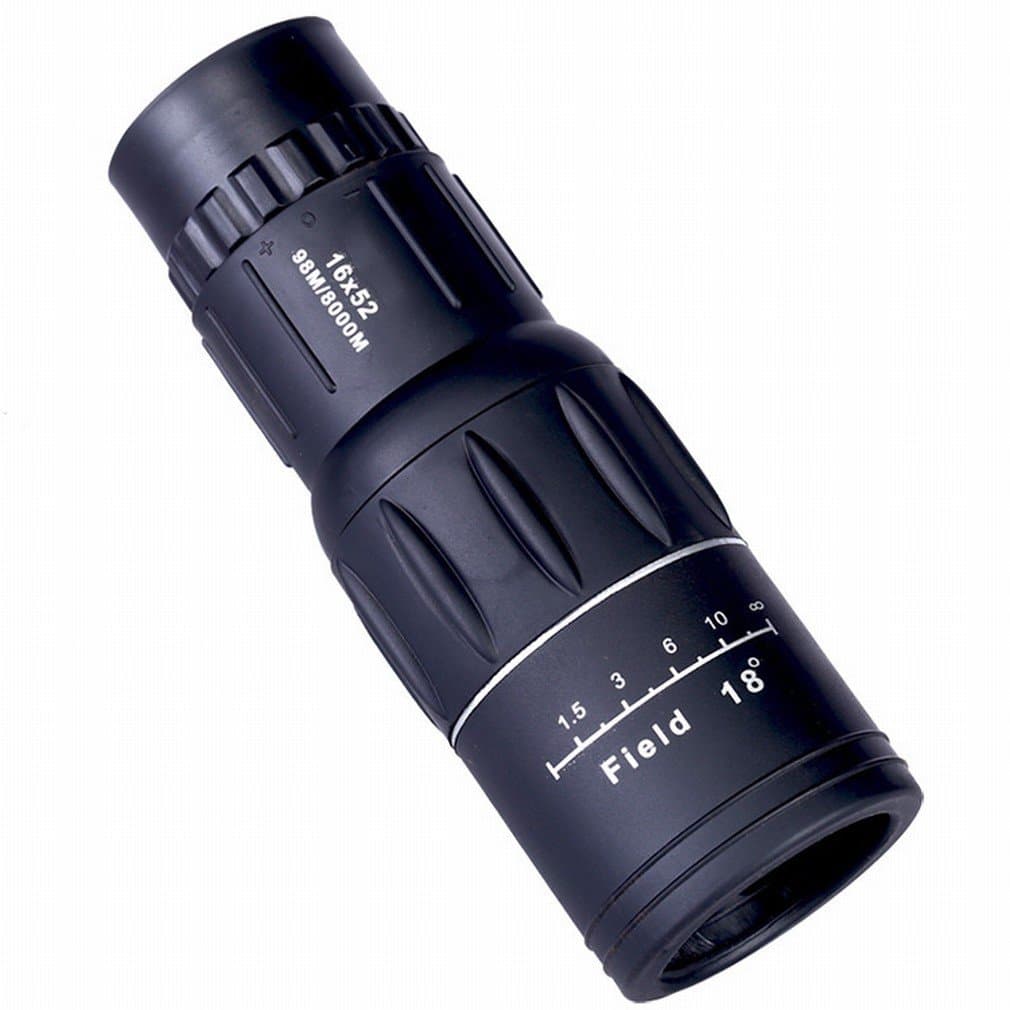 High-Definition Binoculars Monocular 16X52 High-Power Dual-Tune Outdoor Travel Necessary Telescope,Black,155 * 55mm