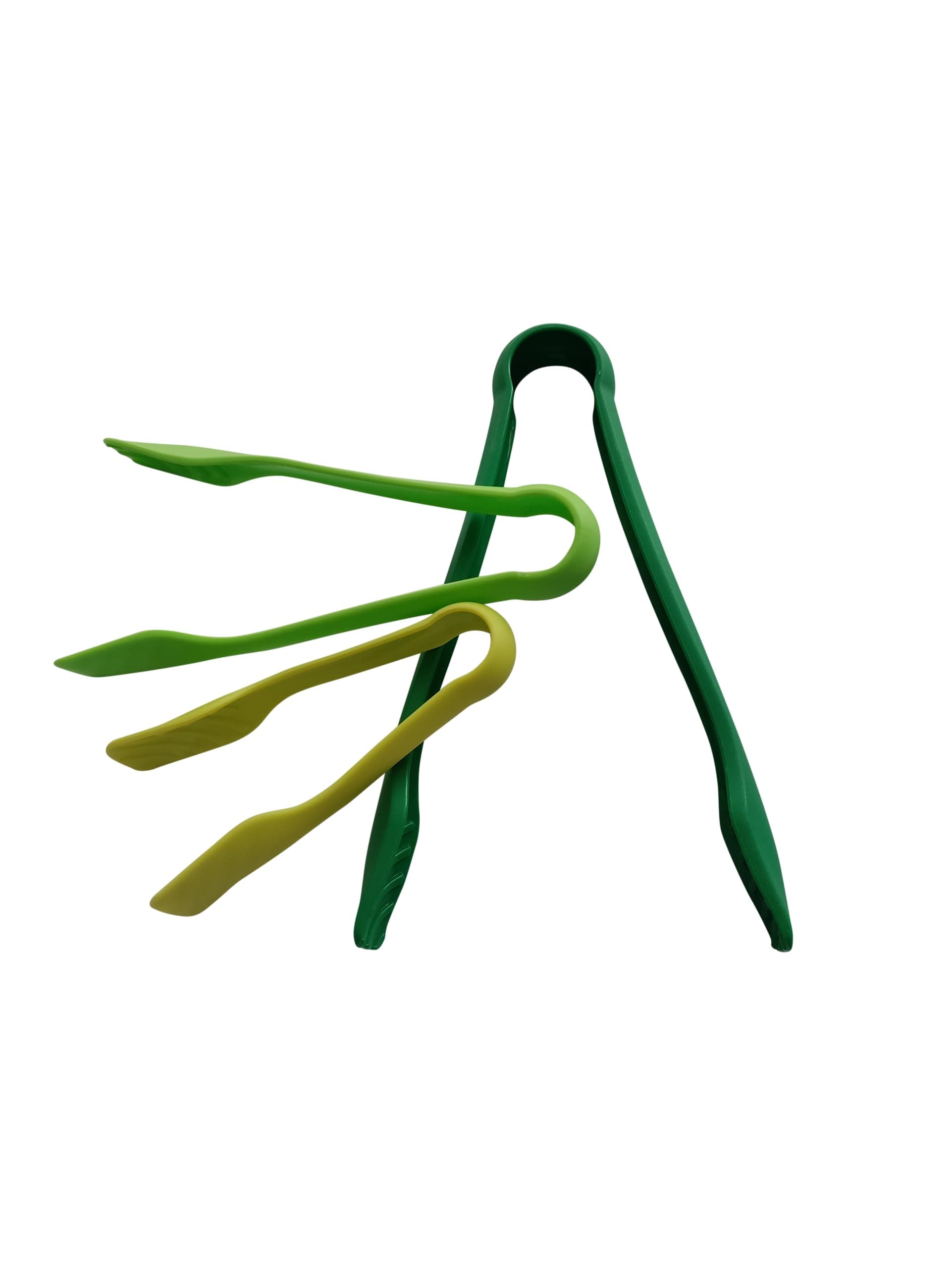 The Ultimate Multi-Purpose 3-Piece Nesting Tongs Set - Durable Ribbed Texture for Secure Grip Includes 6", 8", and 10" Sizes
