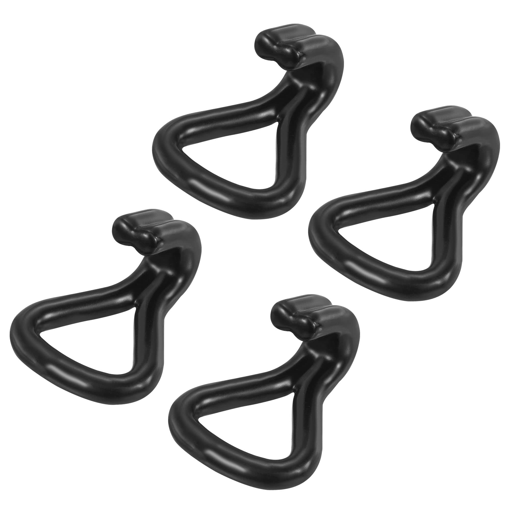 MECCANIXITY Ratchet Double J Strap Hook Load 1763 Lbs for 1" Tie Down Strap Webbing Car Truck Trailer Pack of 4