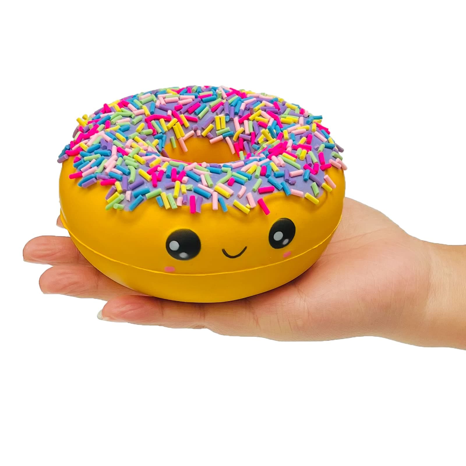 Rainbow Donut Squishys Toy, Slow Rising, Stress Relief, Fun, and Cute Plaything Perfect for Birthday Gift and Decoration