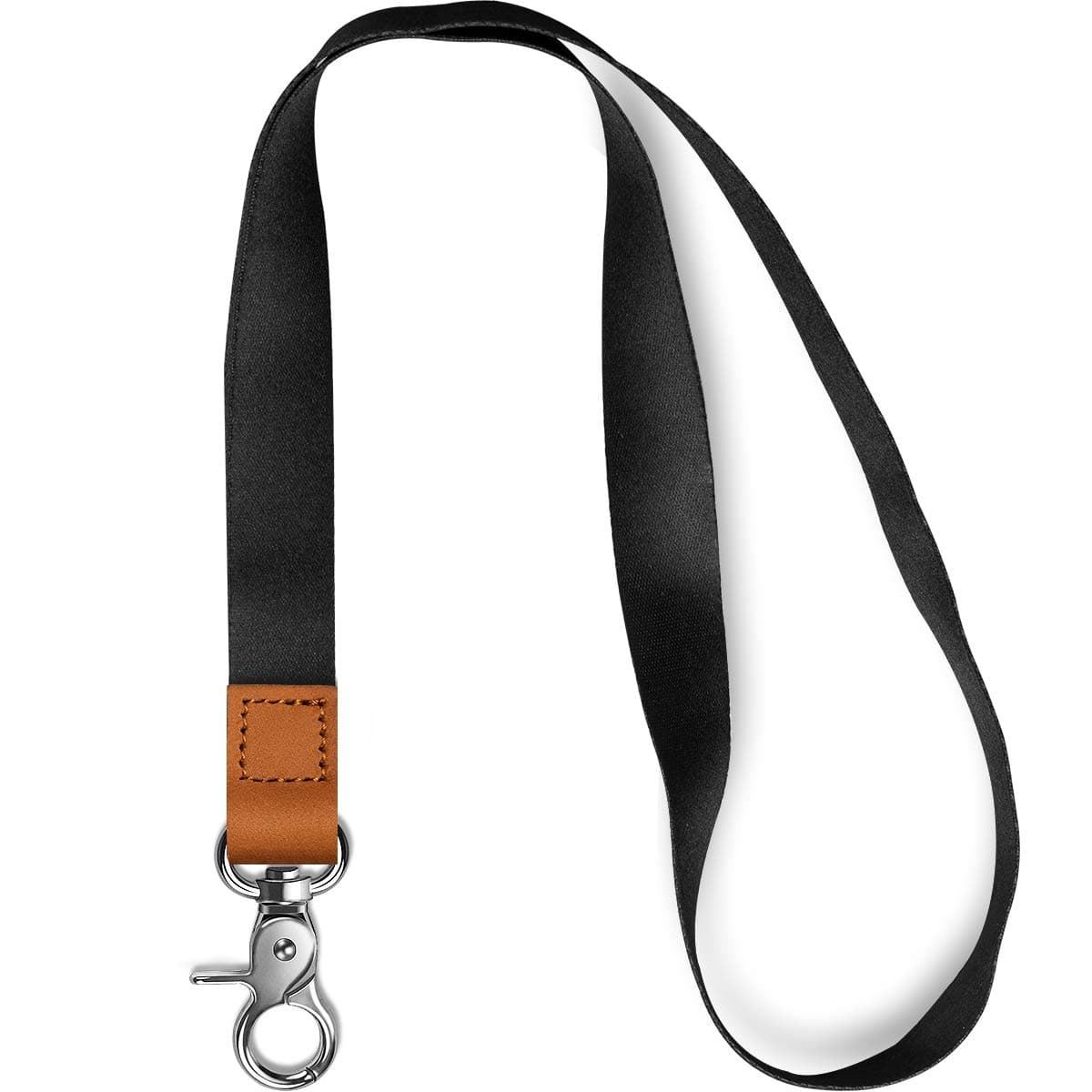 AZEAM Lanyard - Black Lanyard Holder with Metal Clasp for Keys, ID Badges, Cards, Car Keys, Wallet