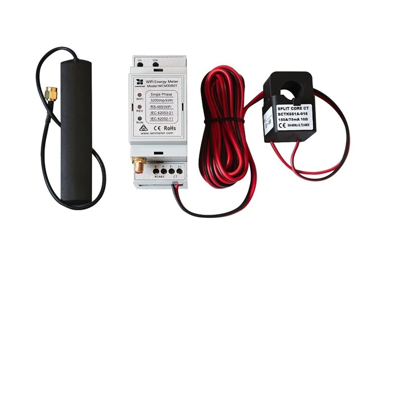 SilteD Smart energy meter Bi-Directional Single Phase WiFi Energy Meter,mqtt,150A,Din Rail,Home-Assistant,openHAB,Zabbix,Solar PV,CE,RCM,modbus Tcp/rtu