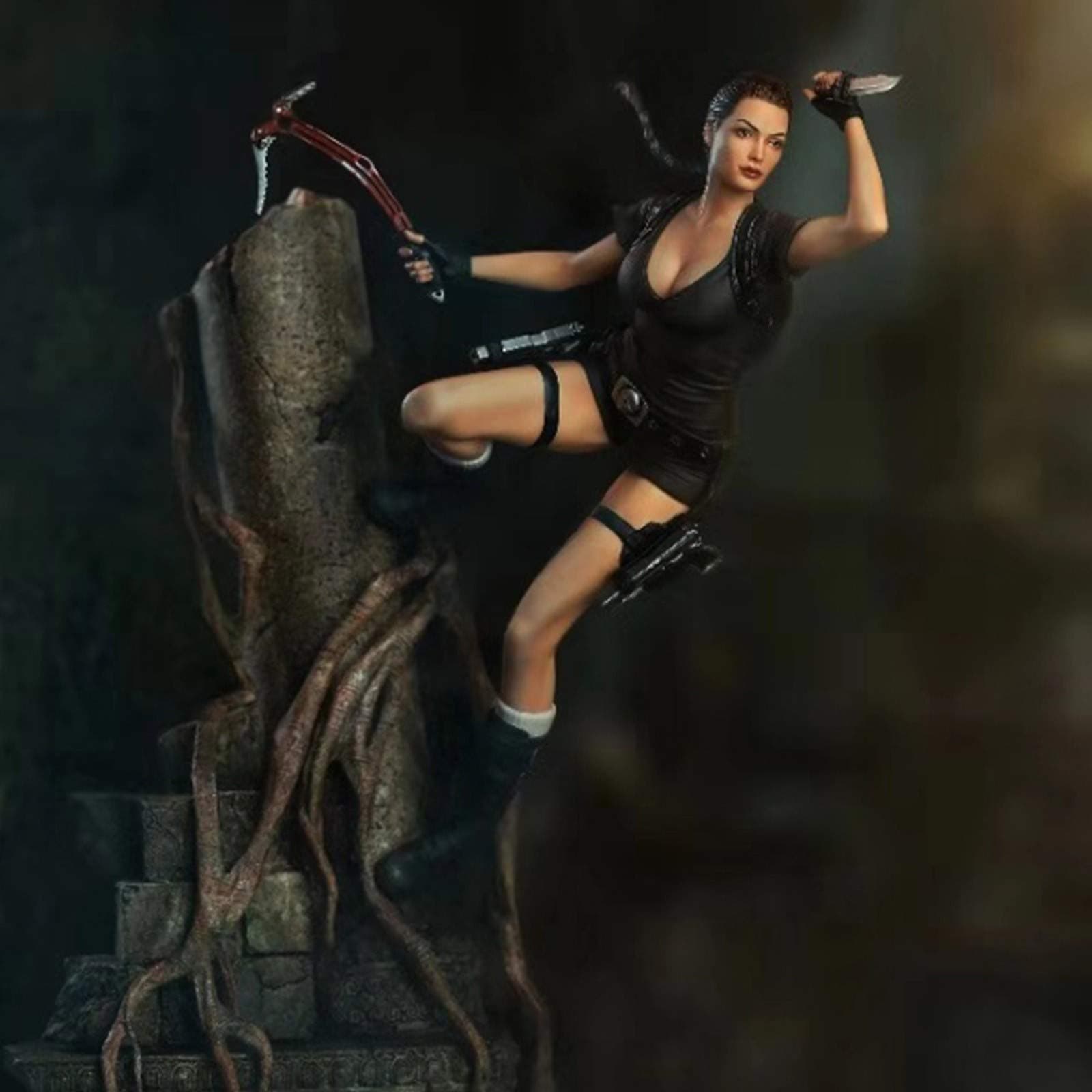 ZXXYTA Tomb Raider game figure, Laura Croft, Lara standard figure