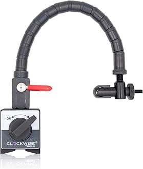Clockwise Tools Magnetic Base, MGBR-04, Flexible Arm Magnetic Stand for Digital Dial Indicators, 176lbs Max Pull