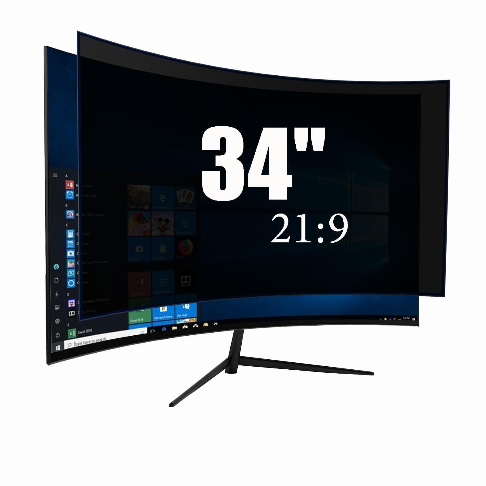 Computer Privacy Screen 34 Inch for 21:9 Widescreen Monitor, Anti Blue Light Screen Protector - Anti-Glare - Anti-Scratch Protector Film for Data confidentiality Privacy Shield, CYD-34.0-NEW