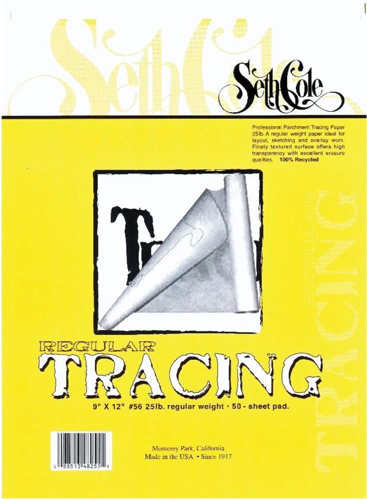 Tracing Paper Pad Size: 12" x 9"