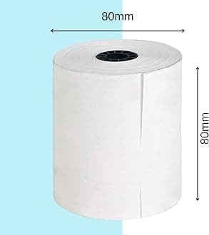 40 Rolls of Premium 80 x 80mm Thermal Paper Till Receipt Roll; for EPOS POS Terminal, Cash Register, Till Machine, EPOS Printer; Epson Citizen Toshiba Star Bixolon TH243 CBM232 CBM233 CBM253 TM-T88V