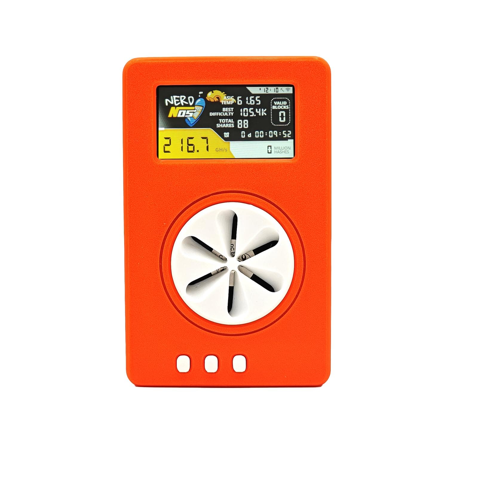 Nerdminer 200GH/s Crypto Bitcoin Miner Machine, Solo Miner 7W Mini Bit Coin Asic Miner Win 3.125 BTC 2.4G WiFi Connection with USB-C Cable Orange