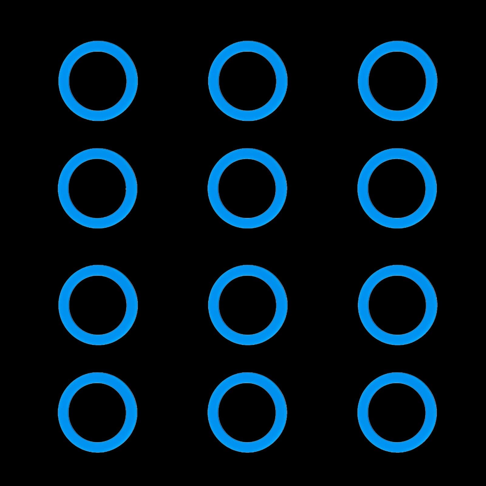 MAGICYOYO Yo-Yo Silicone Response Pads- Blue of 12 - Slim for MAGICYOYO K1