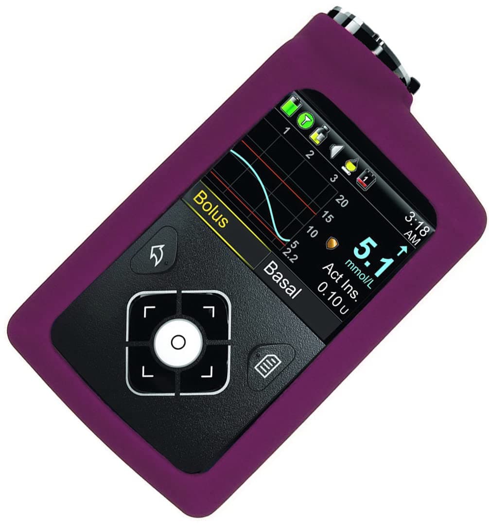 Premium Soft Silicone case for Medtronic Minimed Insulin Pump 630G/ 640G/ 670G/770G /780G(All Model) (Purple)