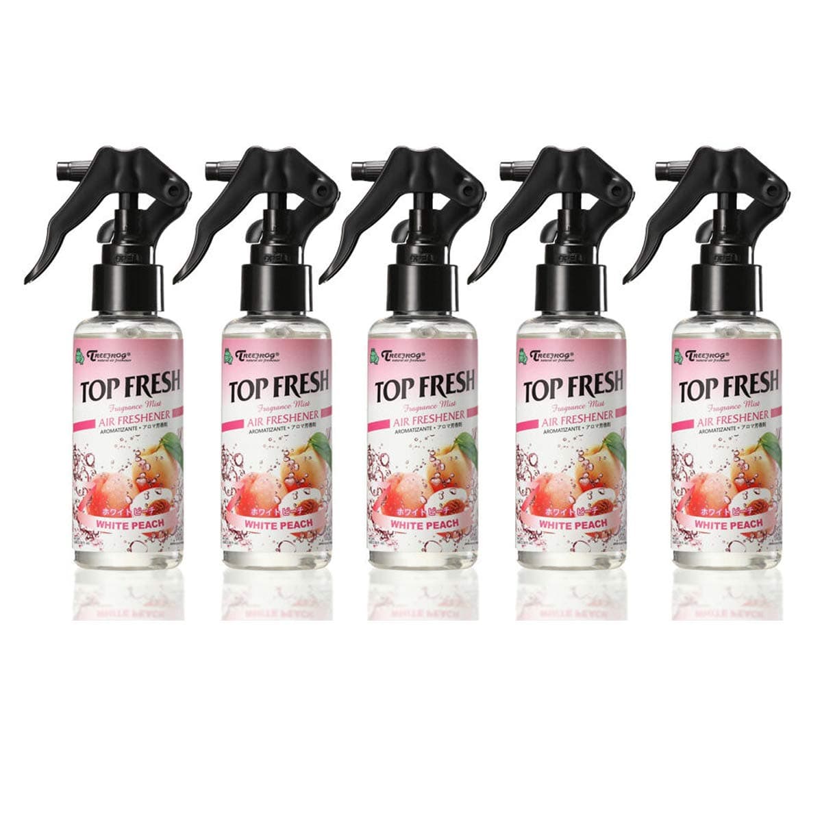 5 Pack Treefrog White Peach Scent Fragrance Mist Spray Tree frog Top Fresh Air Freshener
