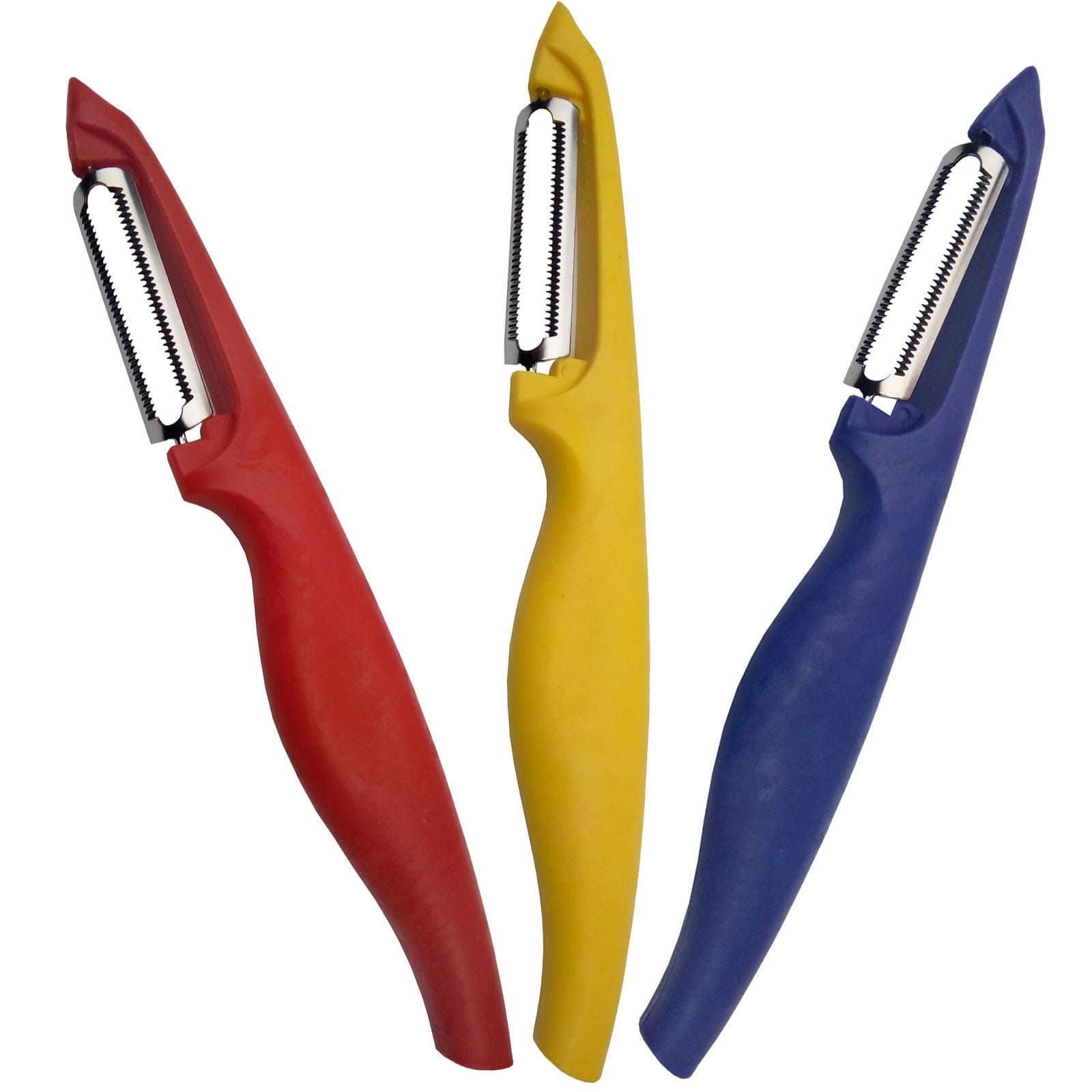 3-Pack Serrated Swivel Potato Carrot Peeler Vegetables Peeler Сucumber Apples Ultra Sharp PREMIUM Twin Blade