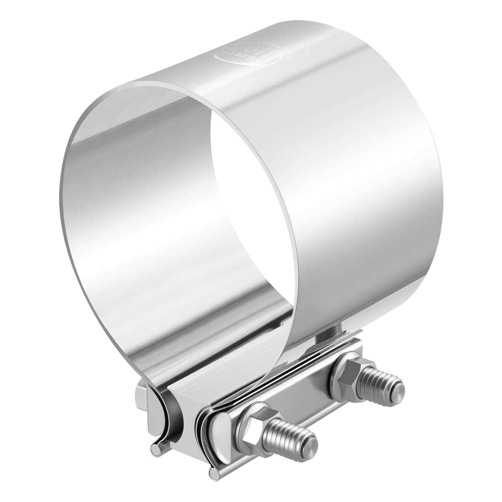 EVIL ENERGY 4.0 Inch Exhaust Clamp, Butt Joint Band Clamp Sleeve Coupler Stainless Steel for Pipes, Mufflers, Catalytic Converters 1PCS