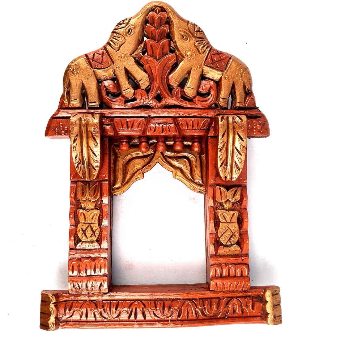 Apka Mart The Online Shop Wood Wall Hanging Jharokha (18 inch , Brown)
