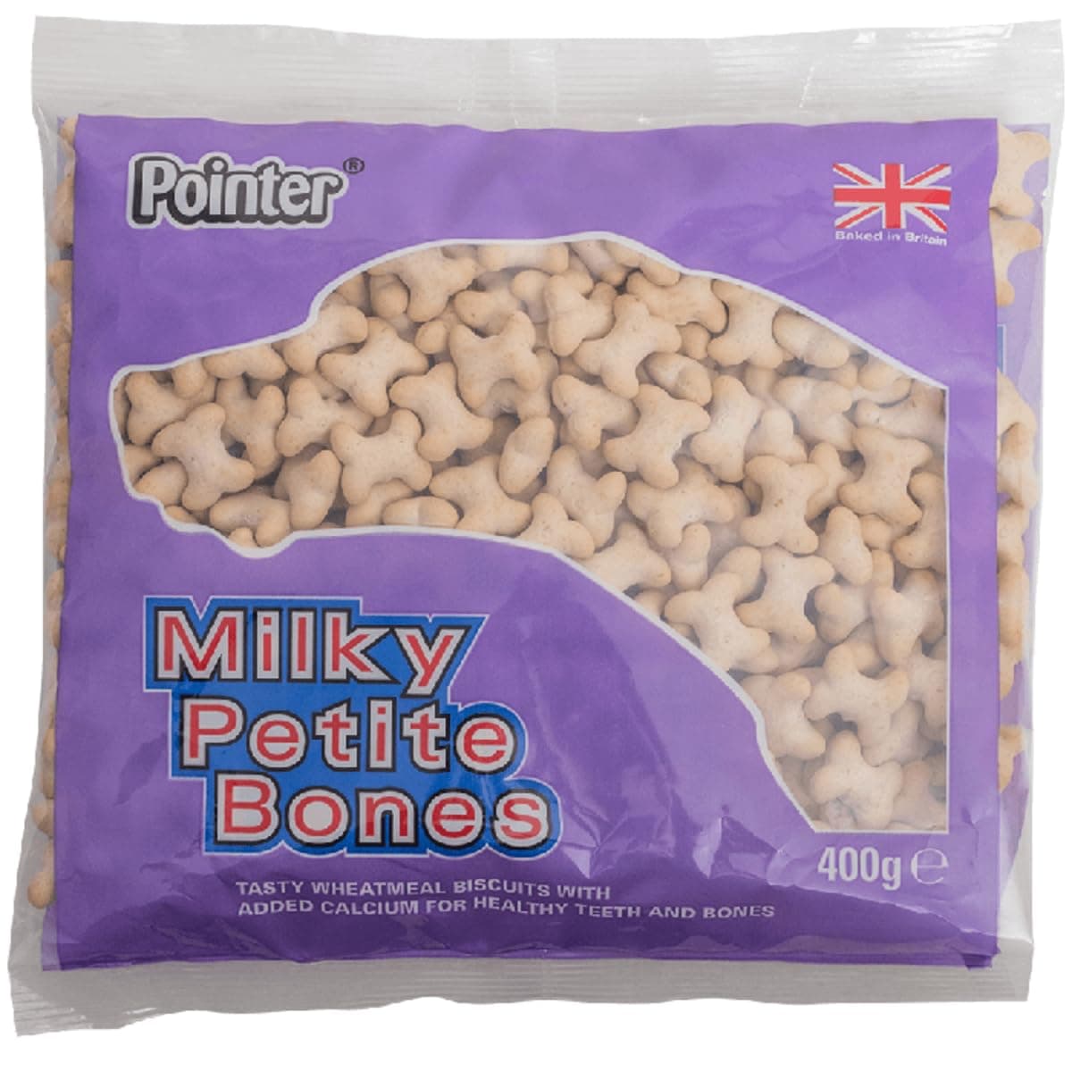Pointer Milky Bones Dog Treat Biscuit with Calcium - 3 Pack (3 x 400g) - 1.2kg