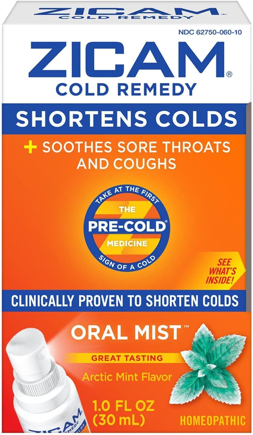 Zicam Cold Remedy Pre Cold Medicine Oral Mist, Arctic Mint - 1 Oz, (Pack of 3)
