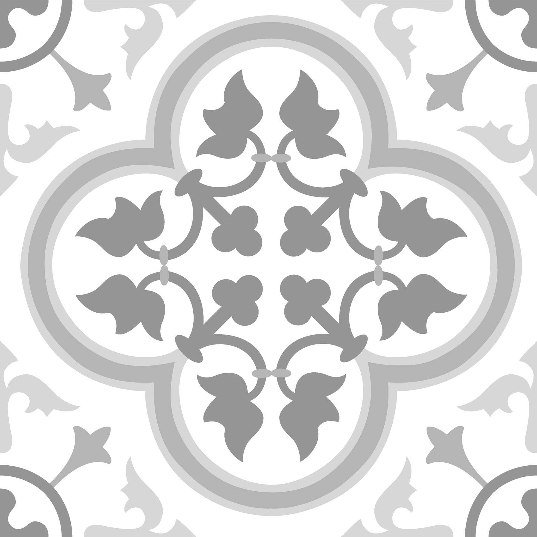 FloorPops FP2953 Remy Peel & Stick Floor Tiles, Grey, 12"L x 12"W x 0.06"T