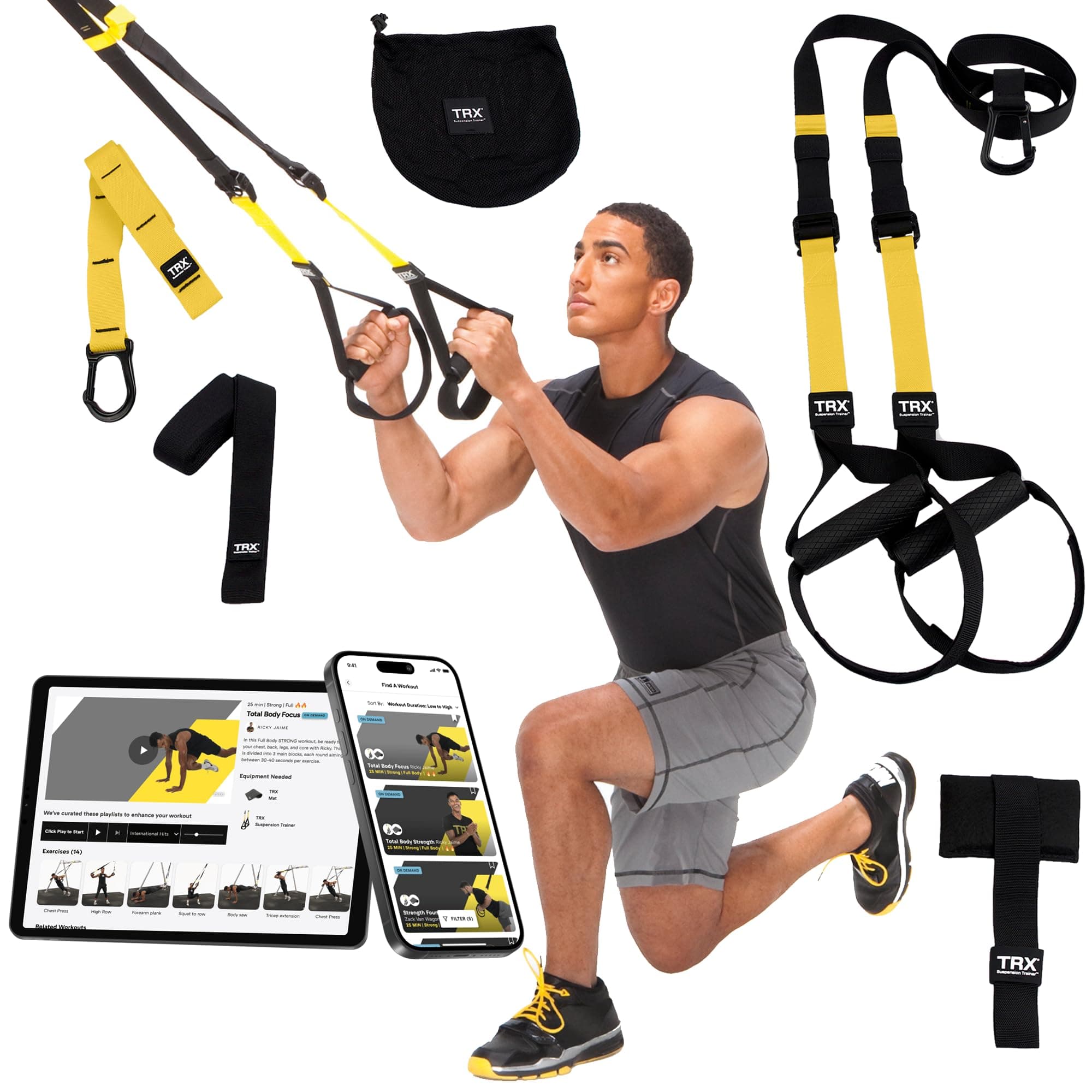 TRX PRO3 Suspension Trainer System Design & Durability| Includes Three Anchor Solutions, 8 Video Workouts & 8-Week Workout Program