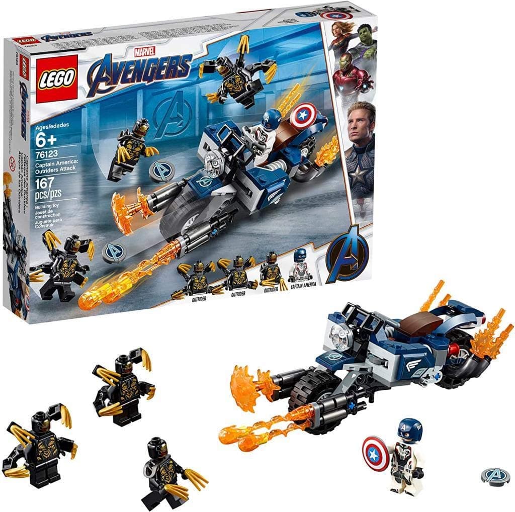 LEGO Marvel Avengers Captain America: Outriders Attack 76123 Building Kit (167 Pieces)