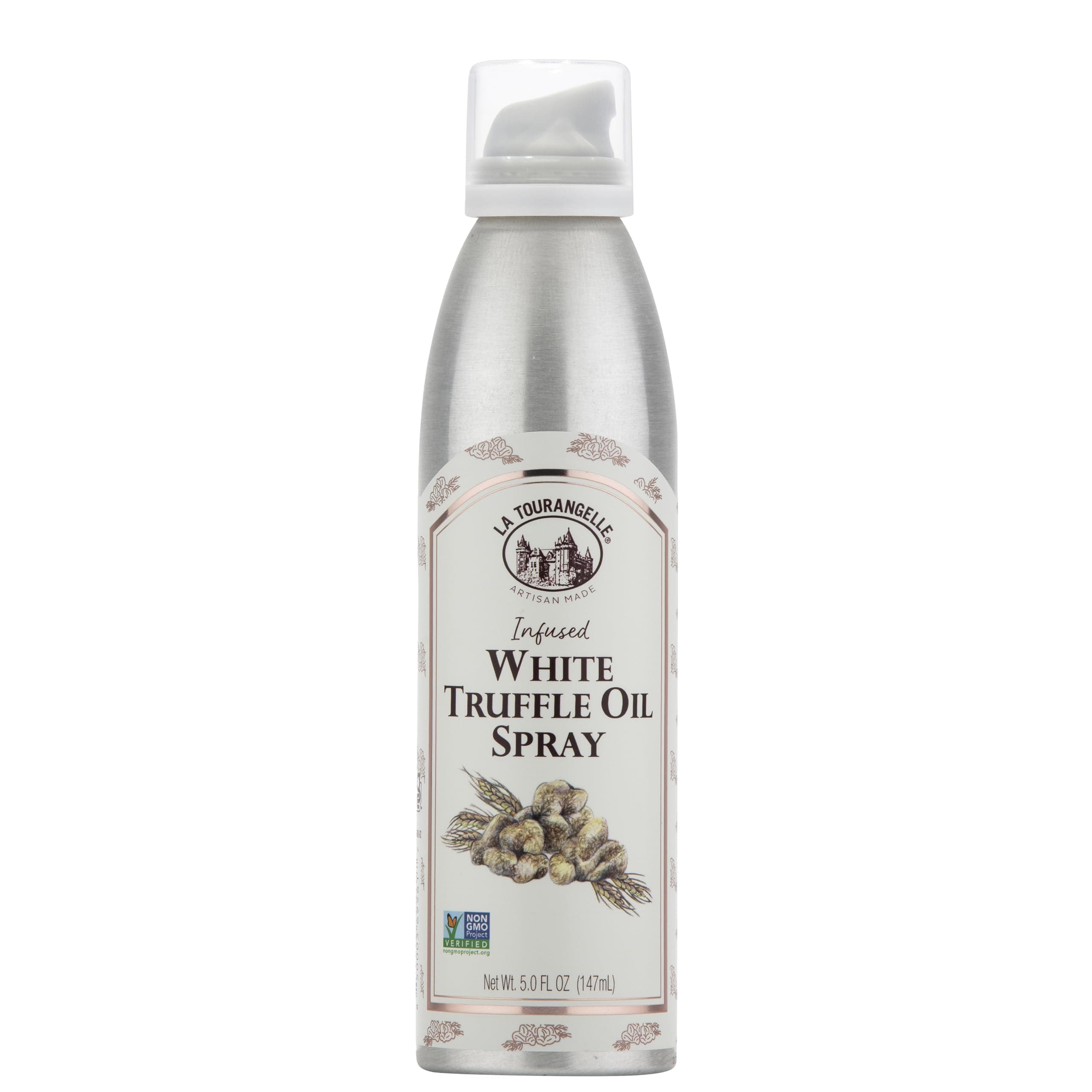White Truffle Cooking Spray, Complex Gourmet Earthy Flavor for Spraying on Pasta, Popcorn, Vegetables, Potatoes, and More, 5 Fl Oz