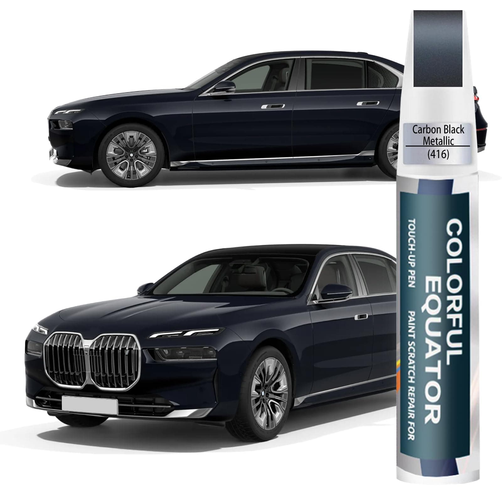 Carbon Black Metallic(416) Touch Up Paint for BMW, Car Paint Pen Scratch Repair Two-In-One Touch Up Paint, Premium Car Scratch Remover for Deep Scratches
