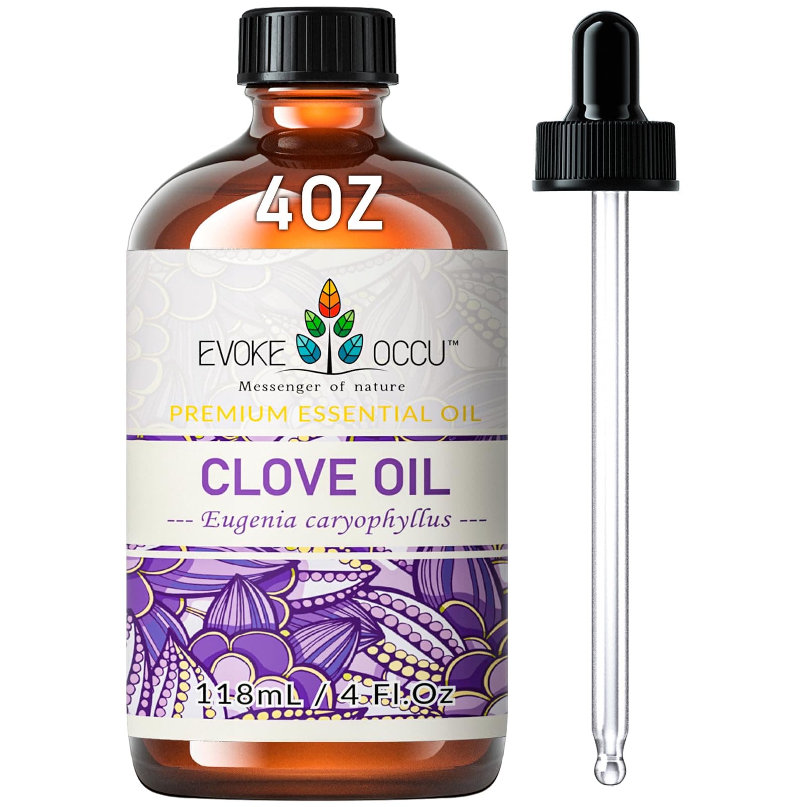EVOKE OCCU Clove Oil for Teeth and Gums - Oral Care, Toothache Relief & Fresh Breath - DIY Mouthwash - 4 Fl Oz