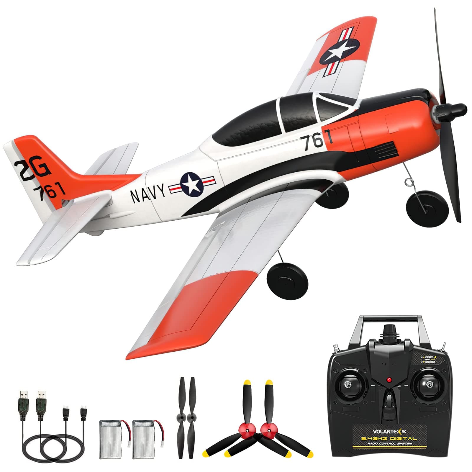 RC Plane 4 Channel Remote Control Airplane, Ready to Fly RC Airplane with Xpilot Stabilization System and One Key Aerobatic for Beginners Adult