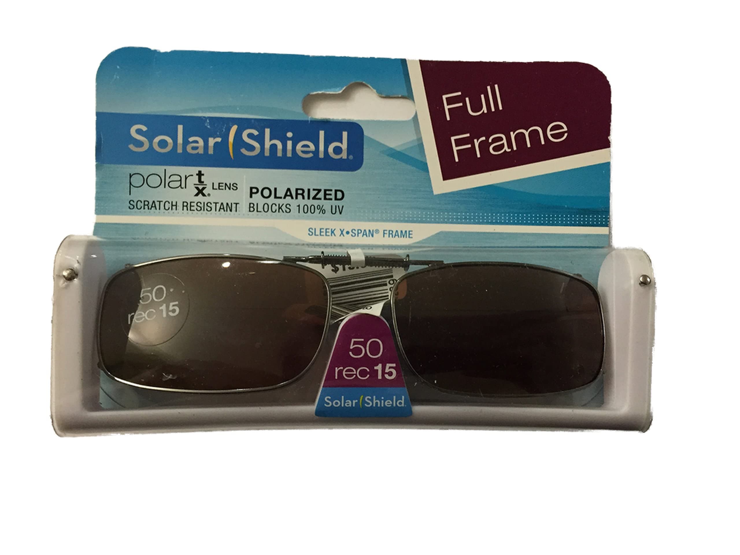 Solar SheildSolar Shield Driving Lens 50 Rec 15 Polarized Clip on Sunglasses 100% Uva/uvb Protection Full Frame