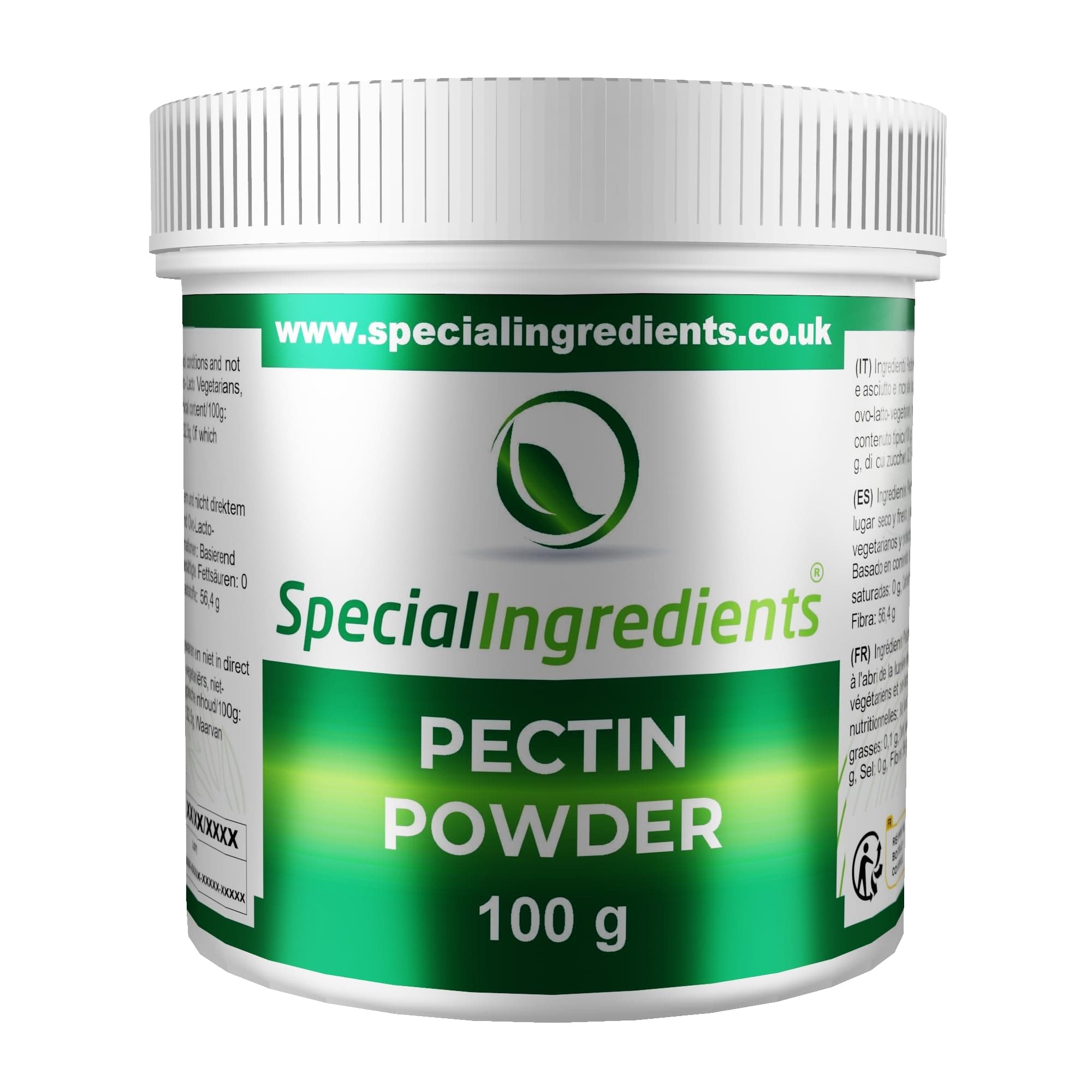 Pectin Powder 100g Premium Quality Ideal for making Jams, Marmalades, Chutneys, Fruit Jellies & Cake Fillings - Recyclable Container - BRCGS/GFSI Certified.