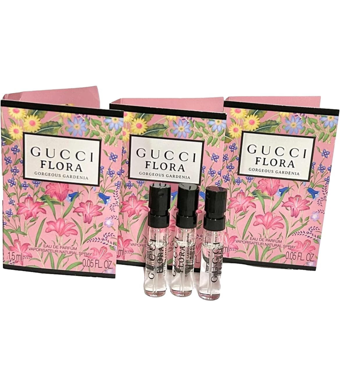 Flora Sample Perfume Perfume Gorgeous Gardenia Women Spray 1.5 ml / 0.05 oz set of 3