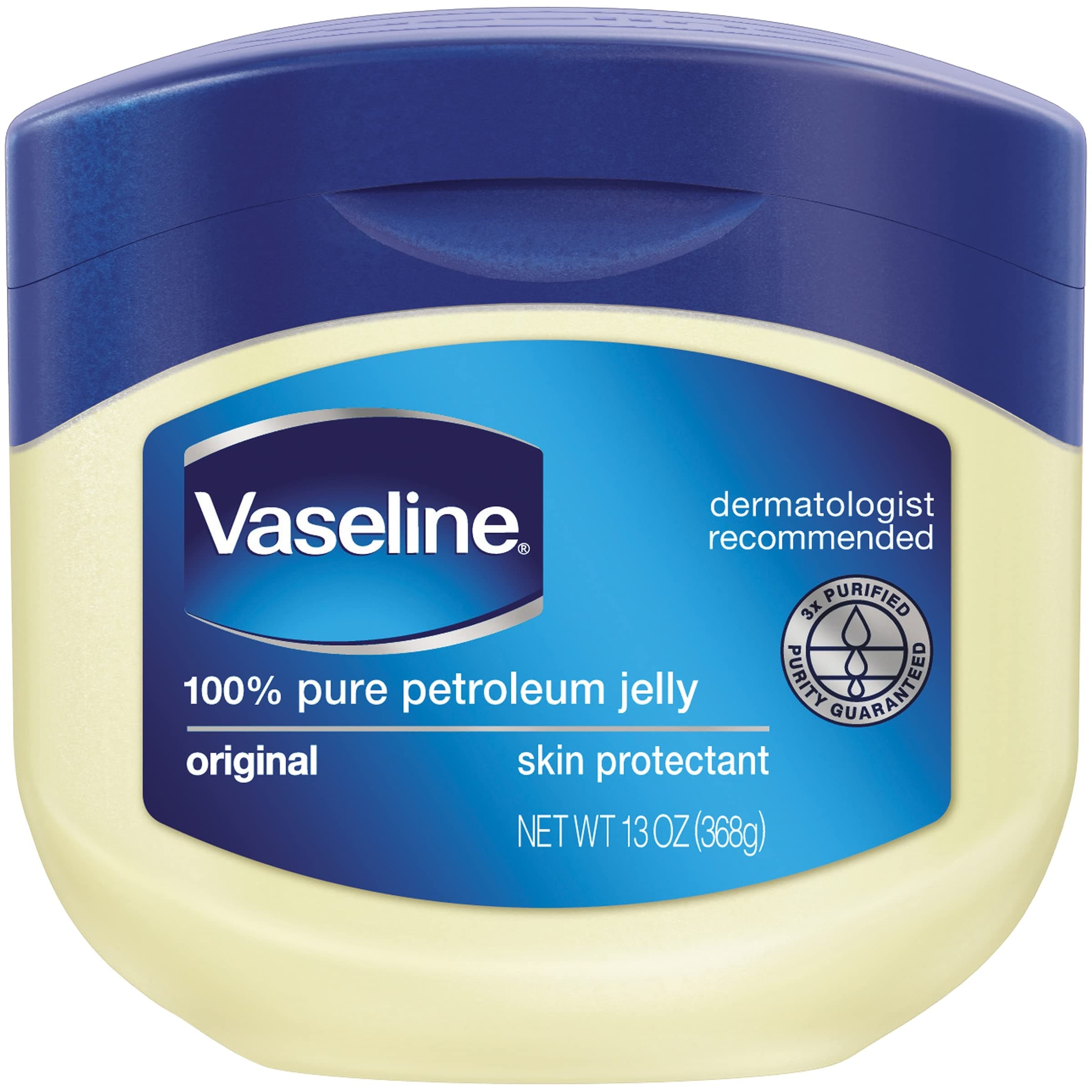 Vaseline Original Petroleum Jelly 13 oz - Hypoallergenic Moisturizer for Dry Skin, Non-Comedogenic Gel