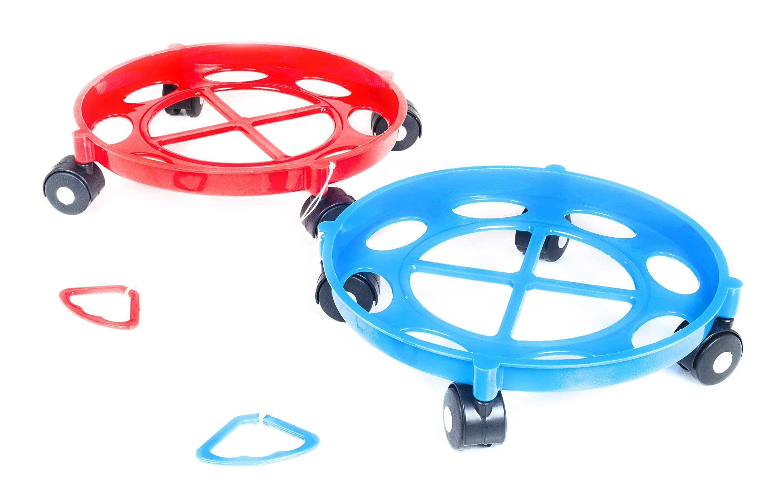 shaan Gas Cylinder Trolley with Wheels|Gas Trolly|Lpg Cylinder Stand, Color May Vary, Red, Blue