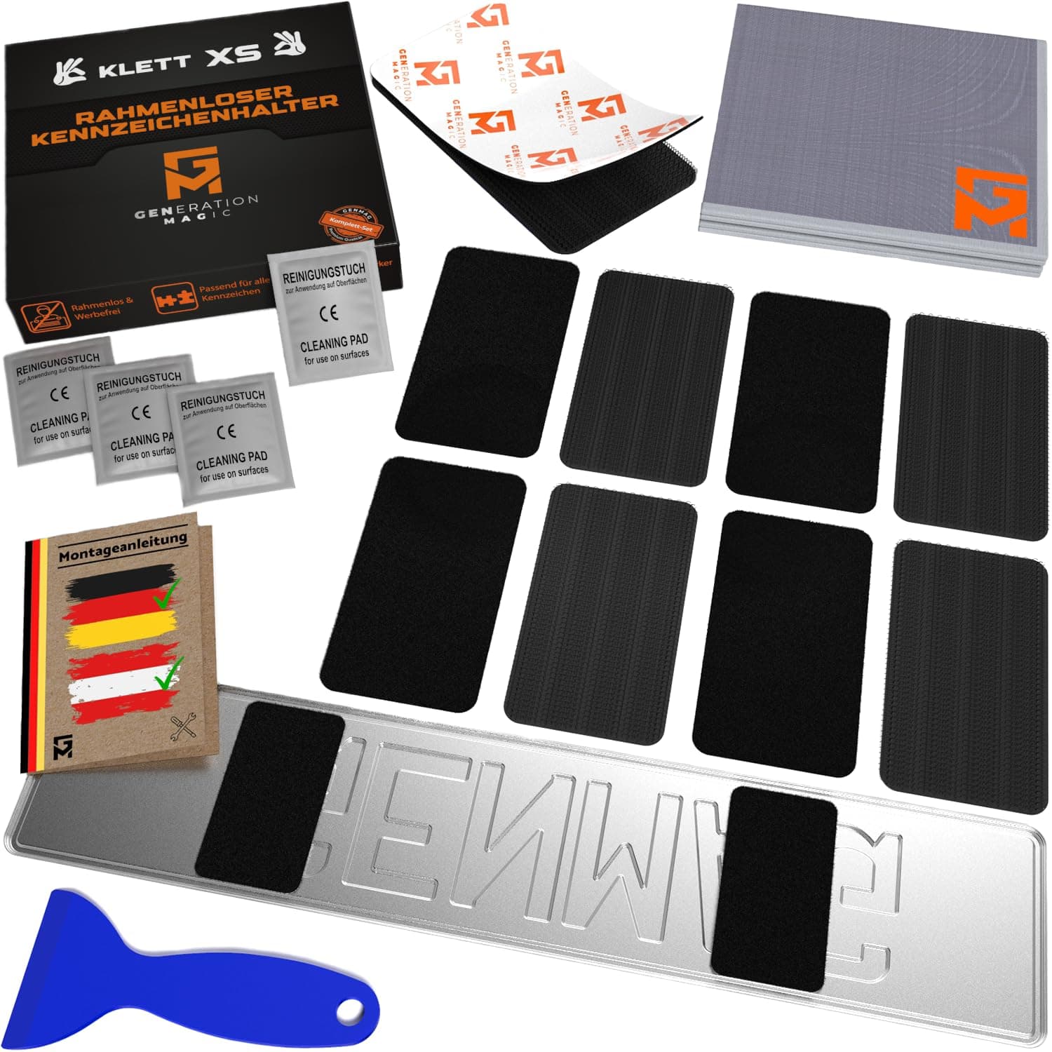 Number Plate Holder Frameless [Extra Strong & Universal] Car Motorcycle For All Plates Weatherproof Austria Germany