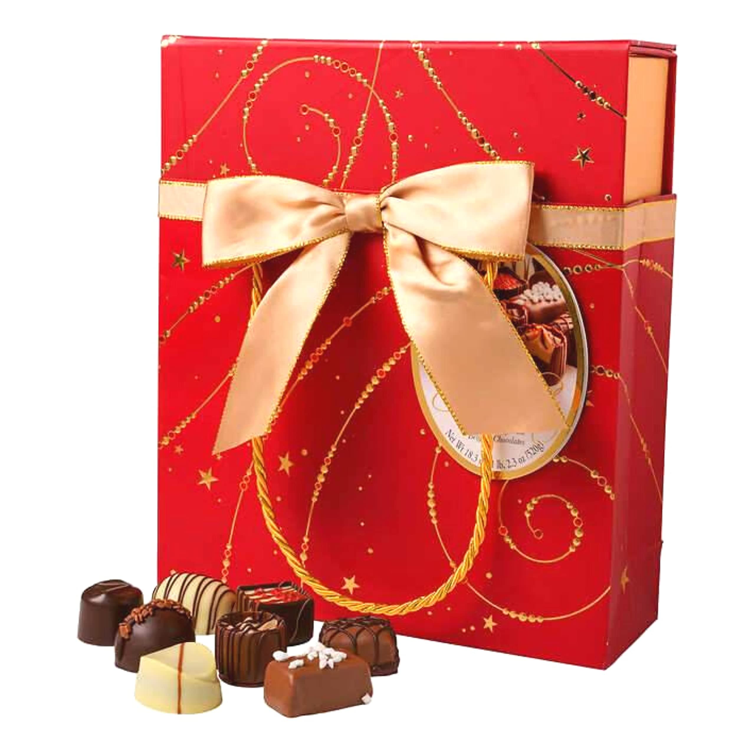 Collection of Fine Belgian Assorted Chocolates in Red Gift Box 18.3 oz (1 lb, 2.3 oz/520g )