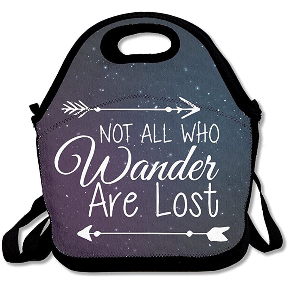 Starowas Not All Who Wander Are Lost Arrow Lunch Bag Lunch Tote