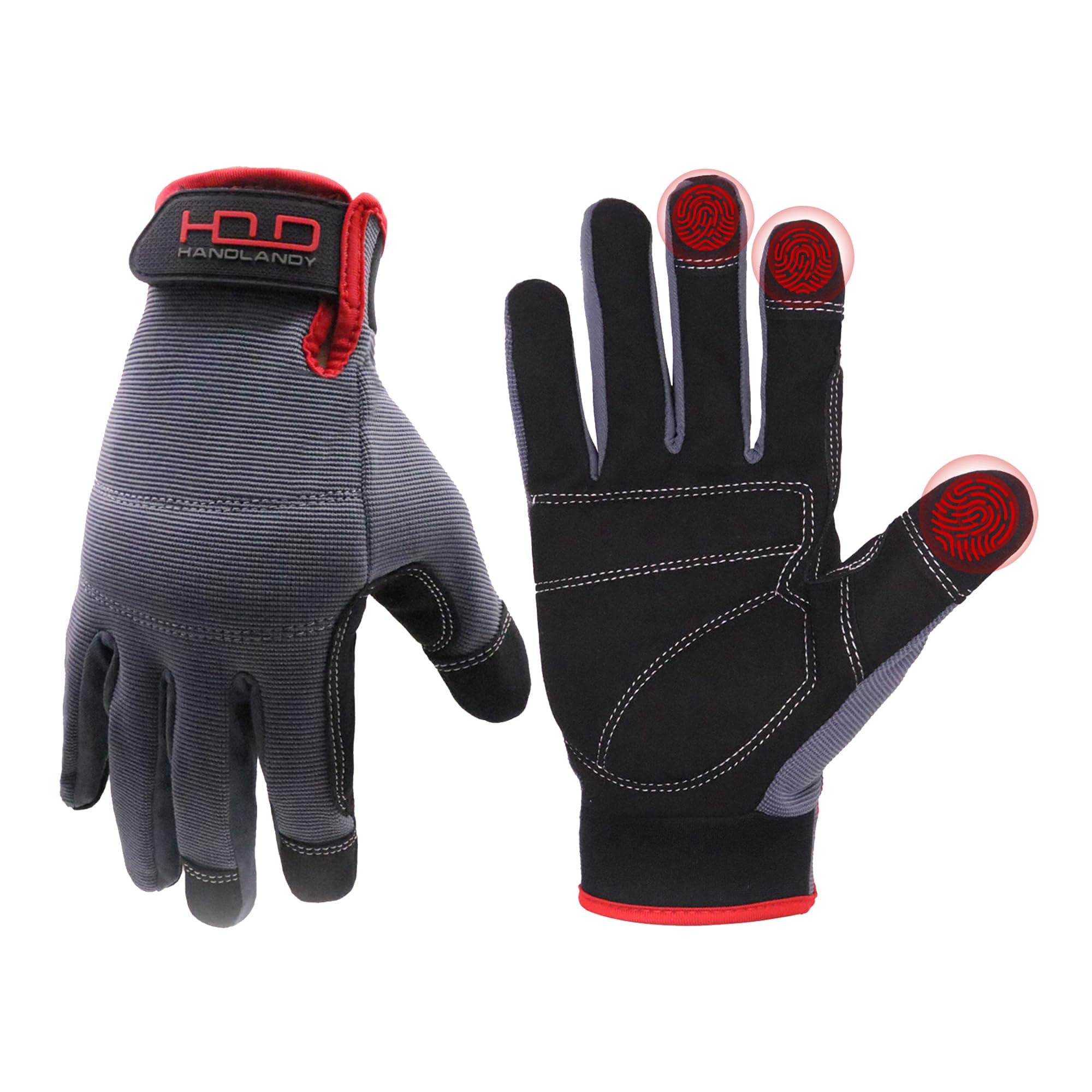 Work Gloves for Men & Women, Utility Mechanic Working Gloves Touch Screen, Flexible Gardening Gloves for Yard