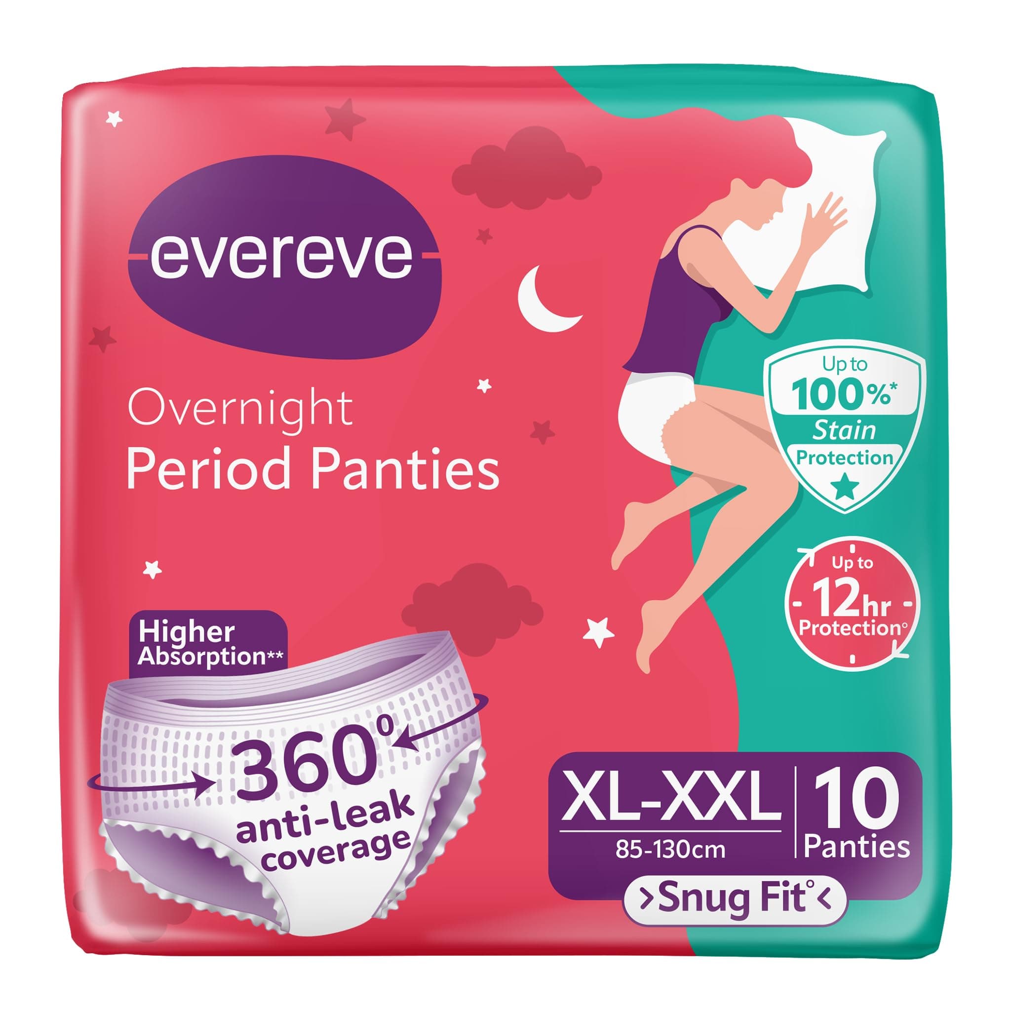 EverEve Ultra Absorbent Disposable Period Panties XL-XXL 10 Pack 0% Leaks Hygiene Protection for Women and Girls Maternity 360° Protection Postpartum and Overnight Strong