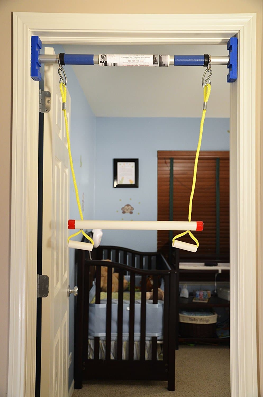 Spiritoy Indoor Home Trapeze Bar for Doorway Swing Set for Kids and Toddlers