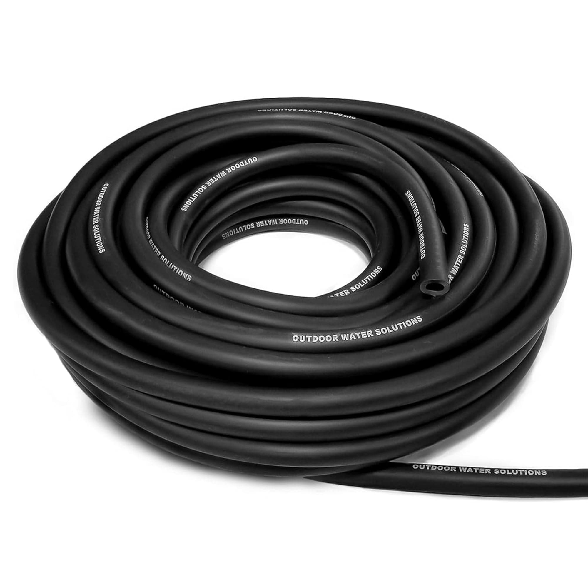 Outdoor Water Solutions Weighted Airline for Pond Aeration – 1/2" Inside Diameter | 100ft Roll | Self-Sinking Rubber Air Hose | Durable, Flexible Tubing for Aerators & Diffusers