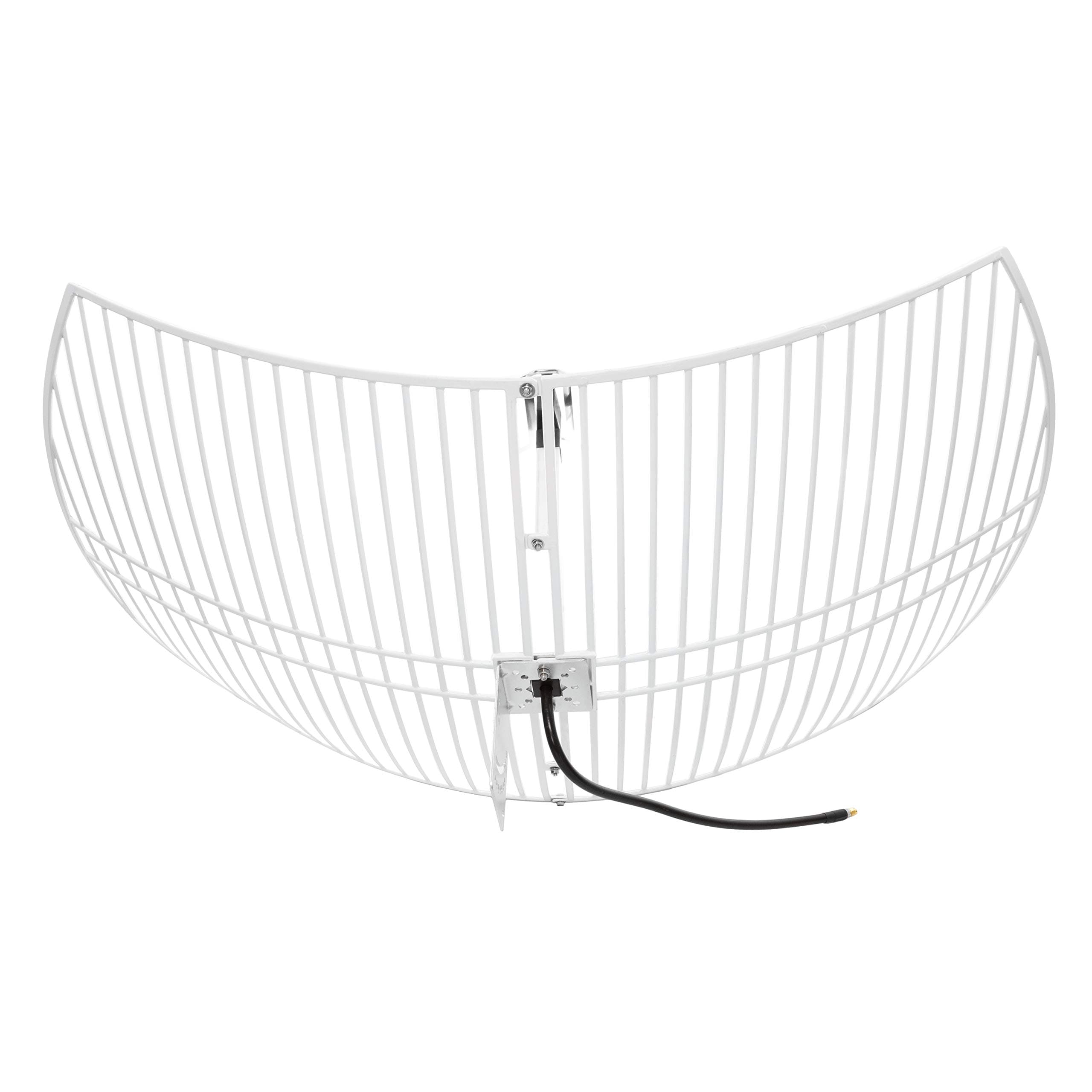 Nooelec Satellite Mesh Antenna Bundle for Inmarsat, Iridium, & Hydrogen Line Applications. 20dBi Parabolic Antenna w/ 1.4GHz Center Frequency, 300MHz+ Bandwidth. LMR400 SMA Feed Cable & Mounting Kit