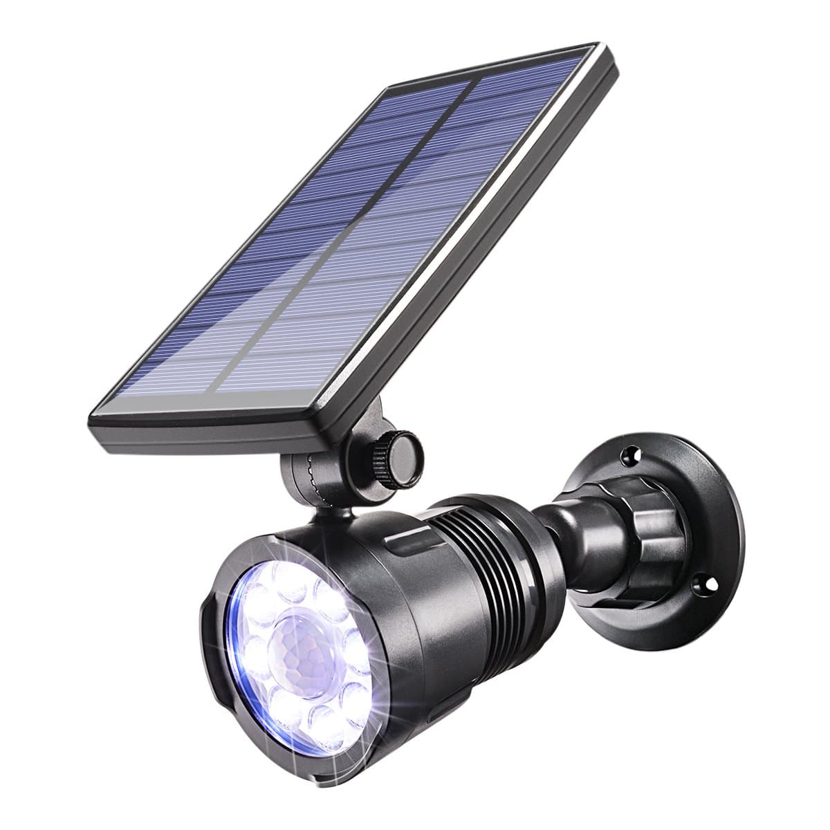 Solar Motion Sensor Light, ElevenII 1500LM 8 Bright LED Solar spotlights With 4 Modes 5.5v Adjustable Wireless Waterproof Outdoor Security Light Spotlight For Deck,Yard Pathway,Porch Patio,etc