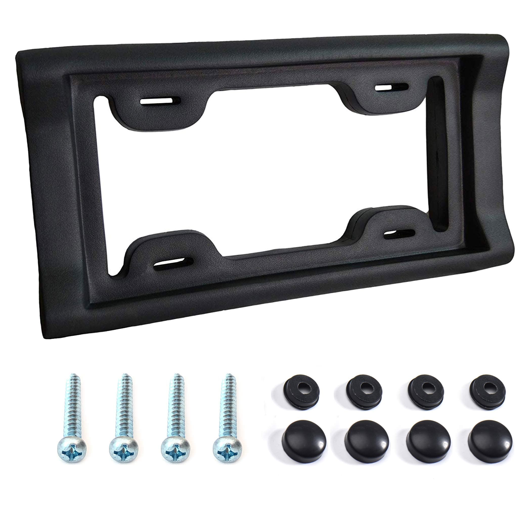 AR-PRO Ultimate License Plate Bumper Guard Screws Included - 2.3" Thick Rubber License Plate Mount Protects Bumper from Scratches and Dents - Universal Fit for Cars, Trucks, SUVs, and Vans