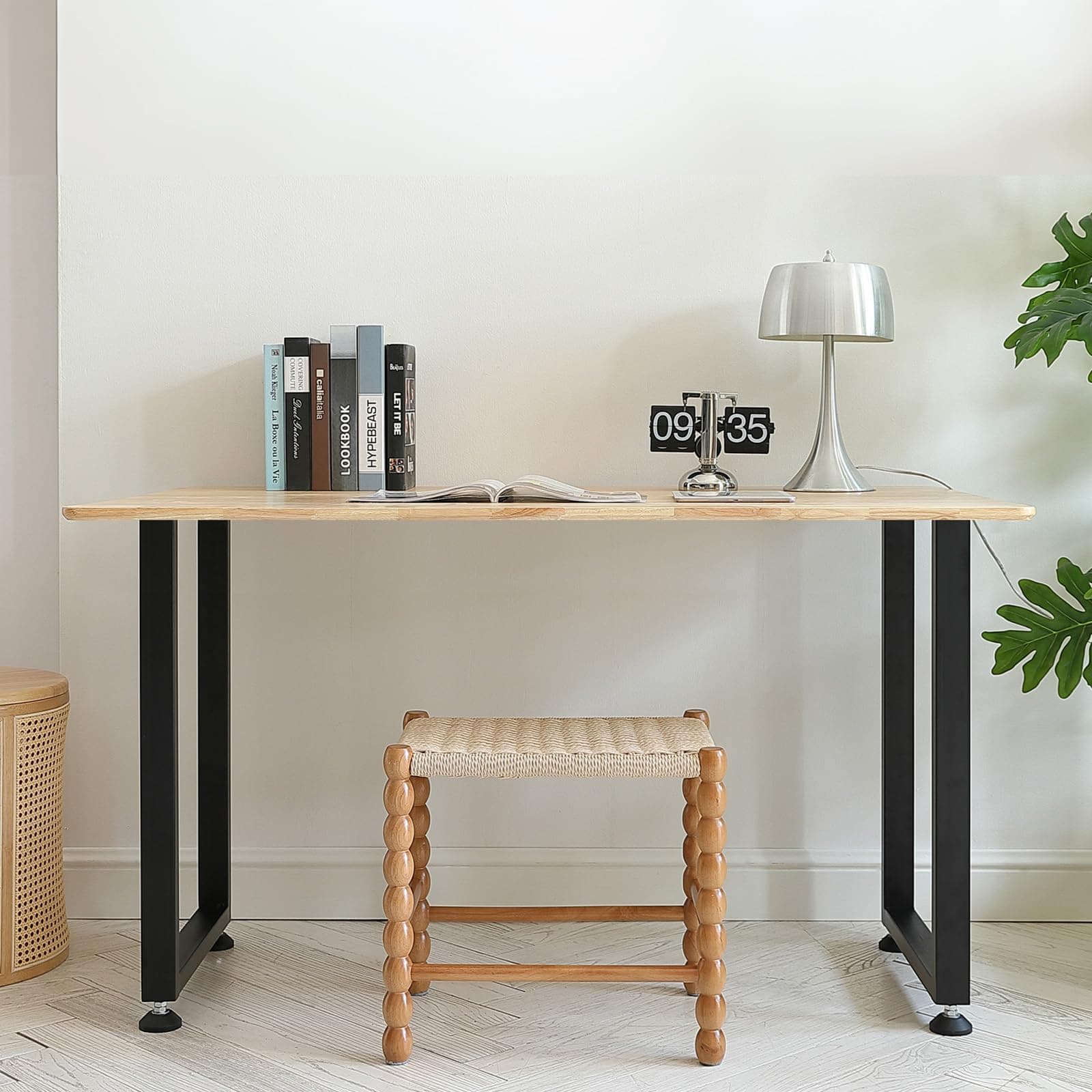 VEVOR 28 Inch Adjustable Furniture Legs, Square Reinforced Steel Office Table Legs Set of 2 for DIY, Max Load 1000 lbs Heavy Duty Desk Legs, Quick Instalation & Rich Accessories Legs Black