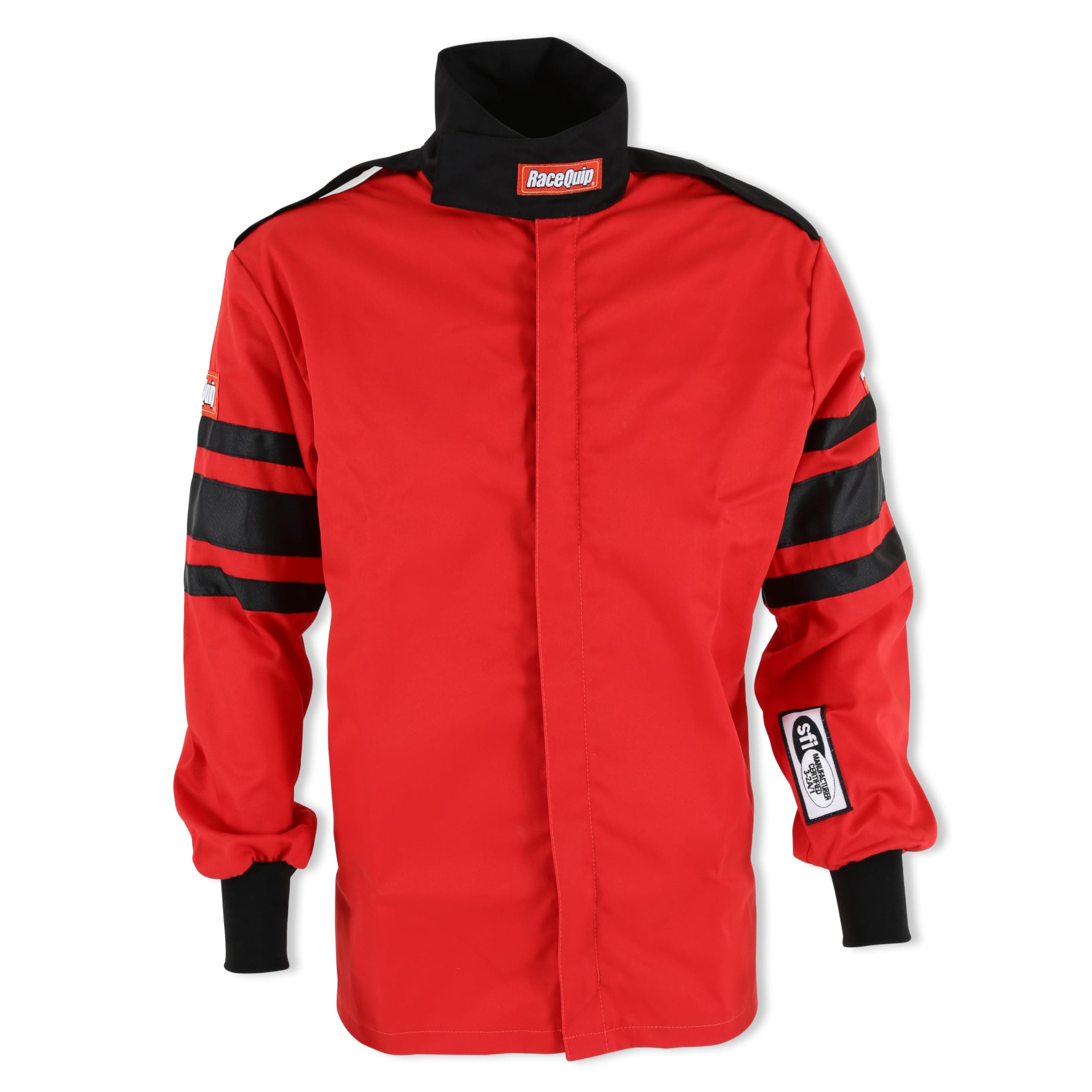 RaceQuip® 111016RQP 110 Series Driving Jacket SFI 3.2A/1 - Red/Black Stripe - XL