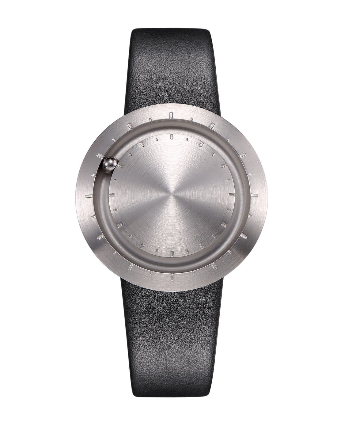 Designer Watch Lavaro Abacus Silver – A Special Designer Watch with Swiss Quartz Movement – Made in Germany – Brushed Polished Stainless Steel Body/Steel Ball and Magnet Analog 853559